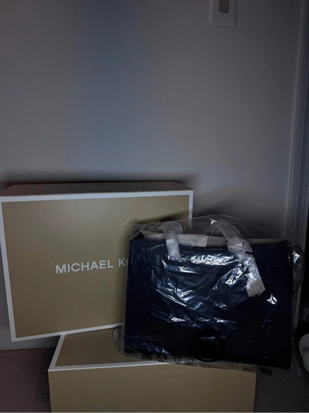 Michael Kors Black Structured Saffiano Tote